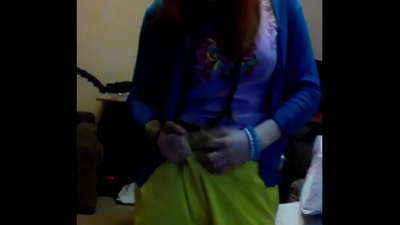 Қызыл шашты Light Fairy жасаған мастурбация туралы бейнені жабу